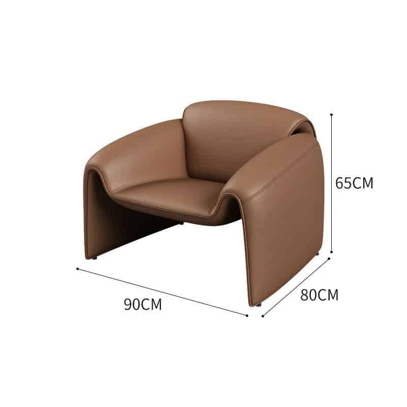 Beige Leather Sofa - Maoters