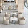 Beige Leather Sofa - Maoters