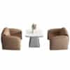 Beige Leather Sofa - Maoters