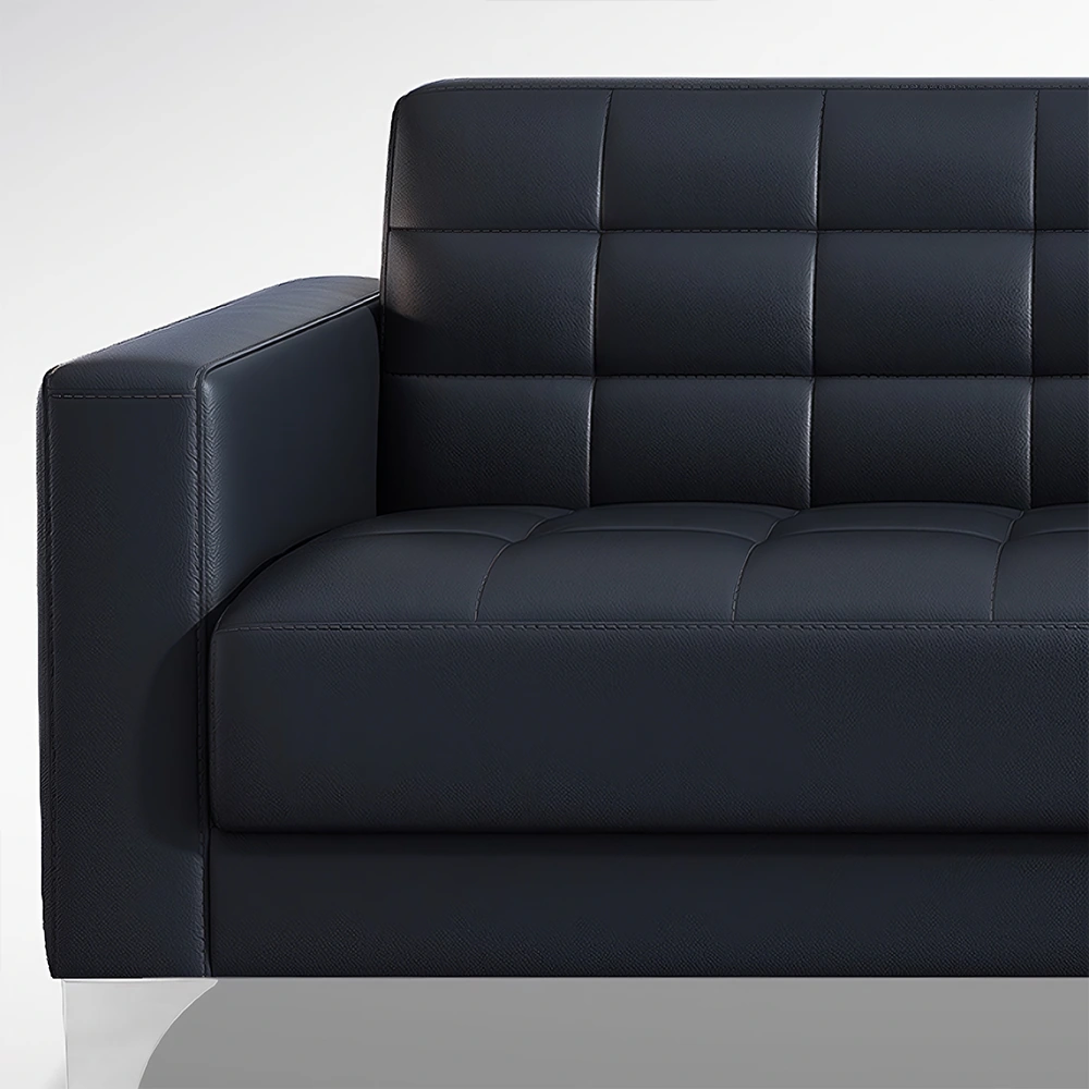 Business Office Sofa in Leather, Black - Maoters
