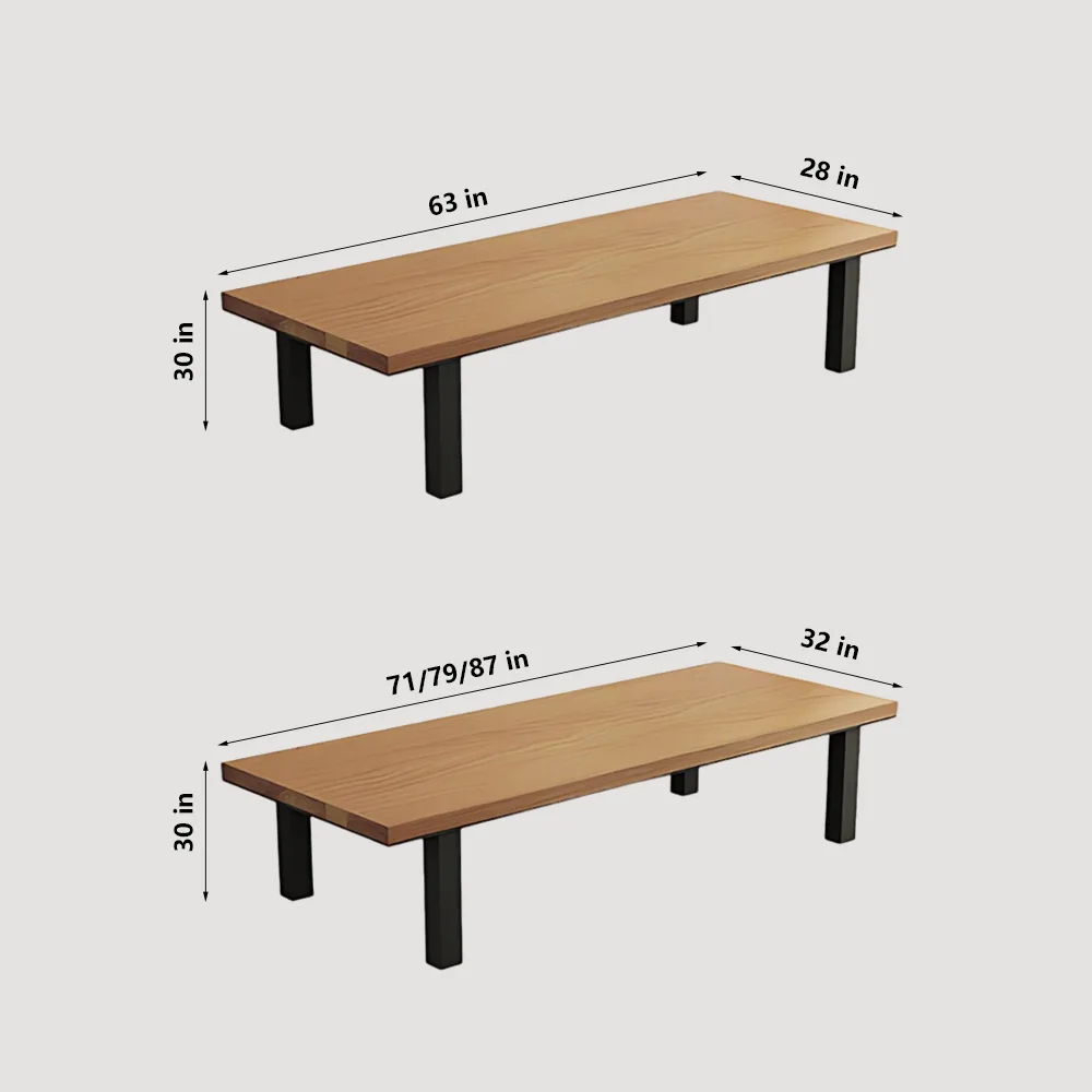 Nordic Simplicity Solid Wood Office Conference Table - Maoters