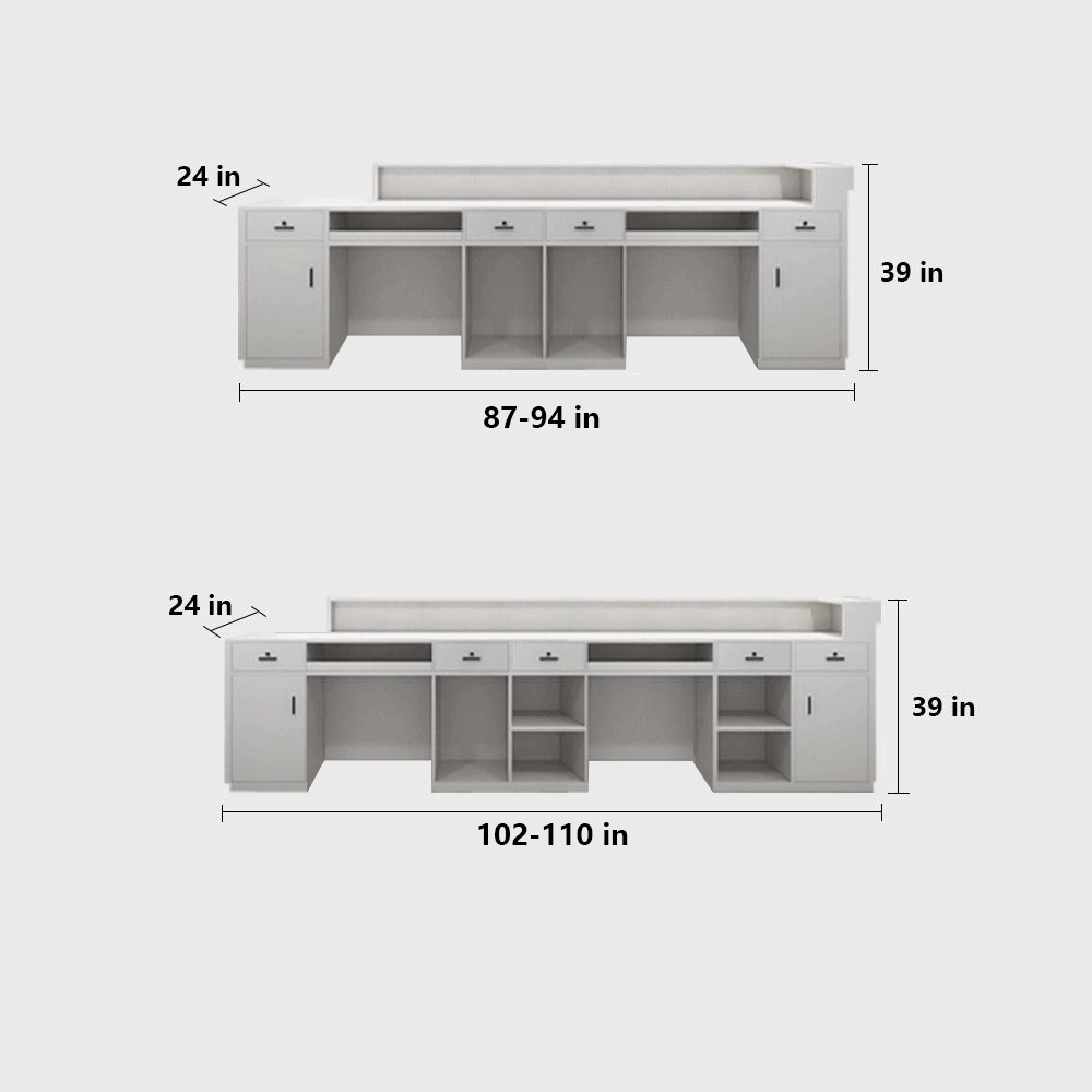 Company Lacquered Reception Desk Counter