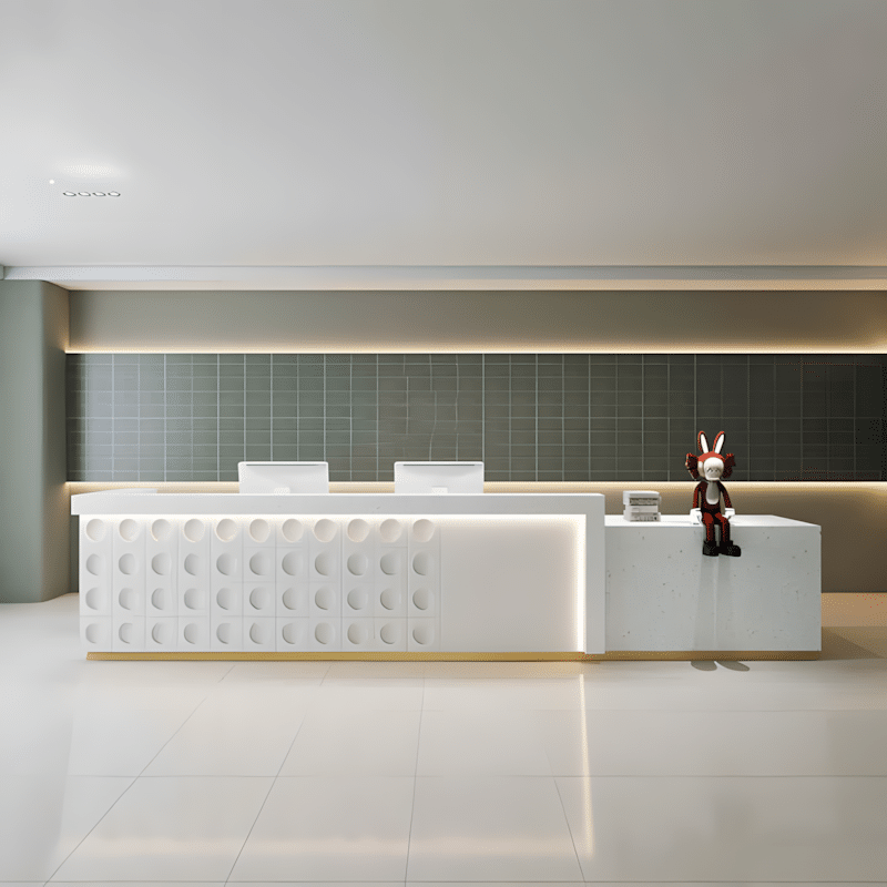 Company Lacquered Reception Desk Counter