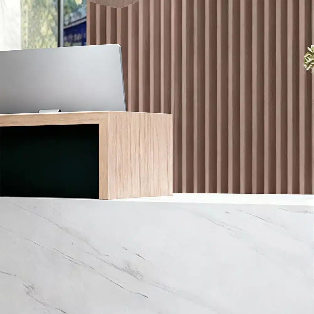 Company Reception Desk Imitation Marble Hall