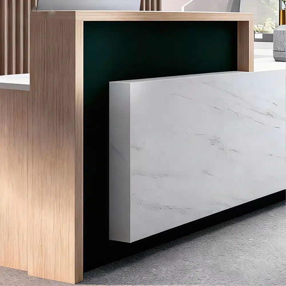 Company Reception Desk Imitation Marble Hall