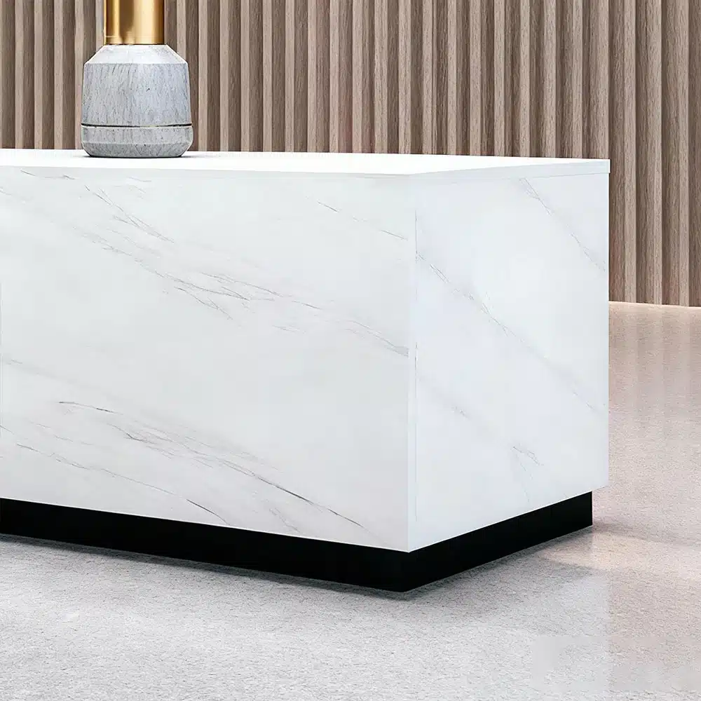 Company Reception Desk Imitation Marble Hall