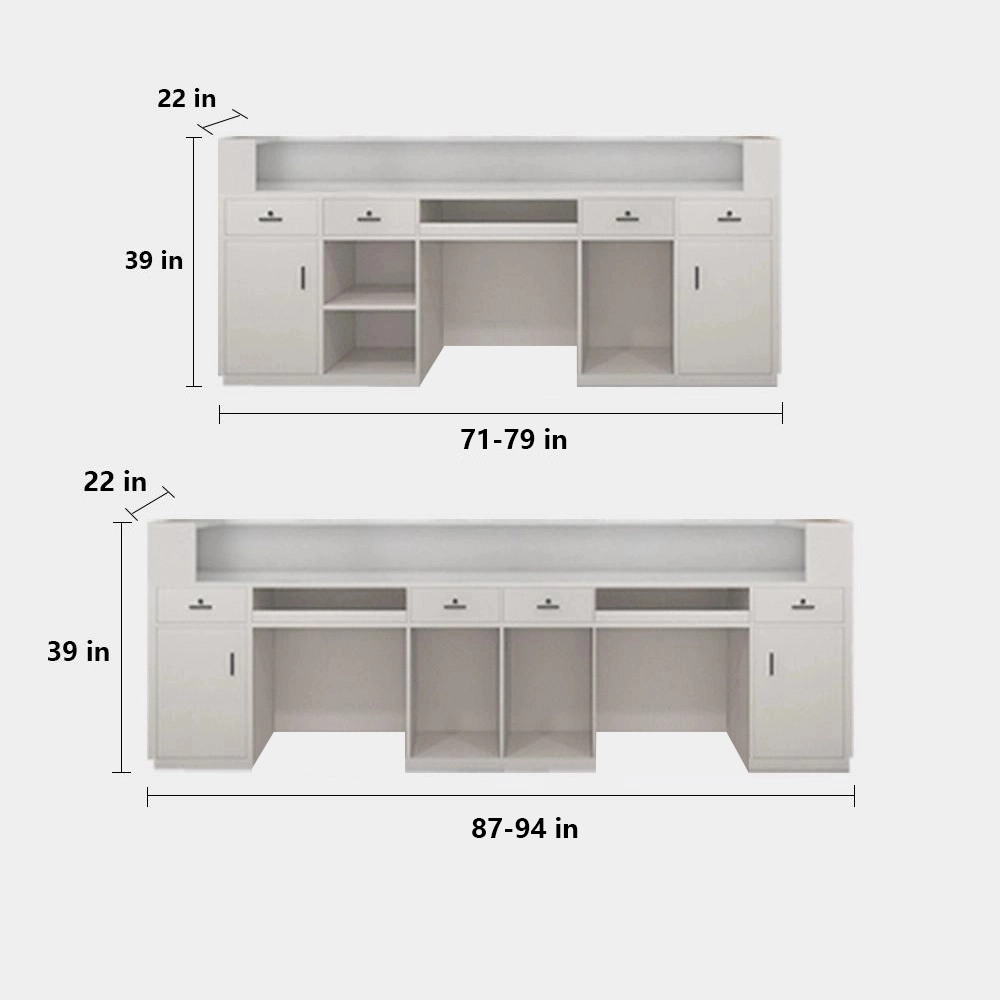 Corner Synthetic Laminate Reception Desk