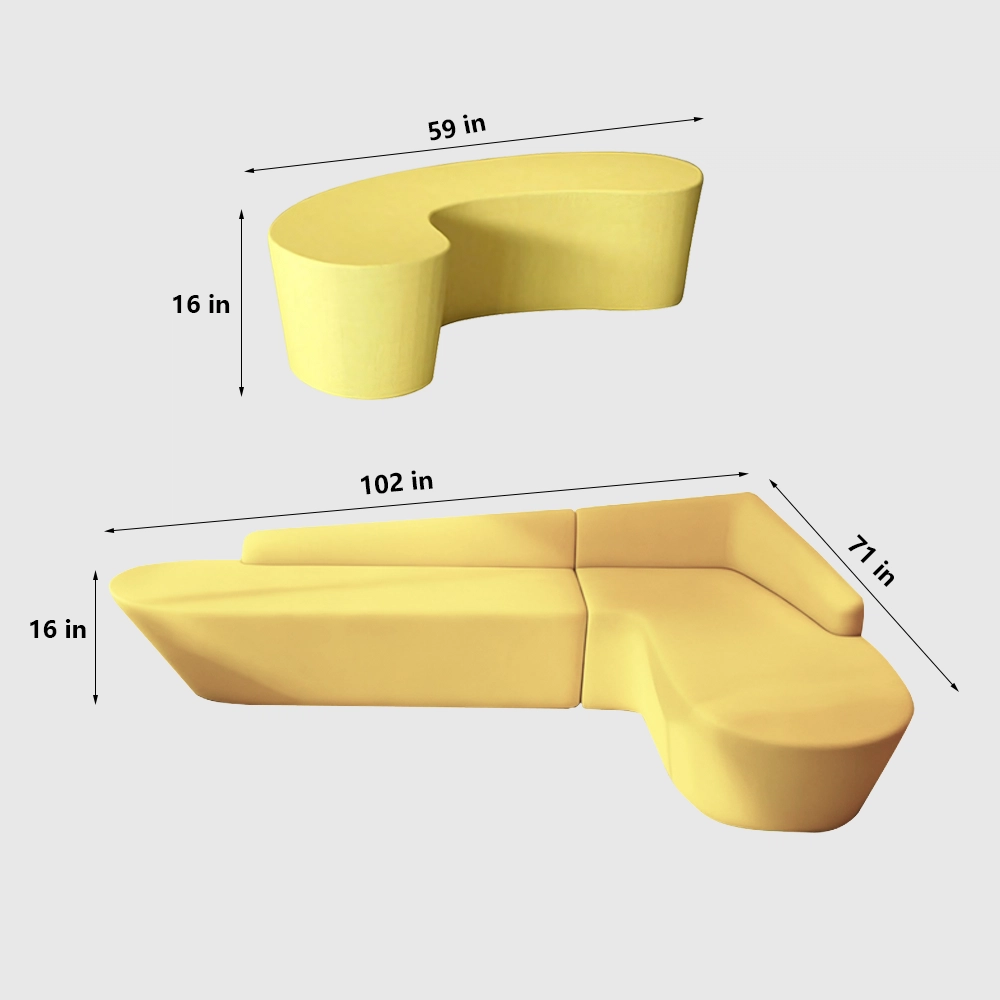 Creative Irregular Shaped Lounge Office Sofa Set