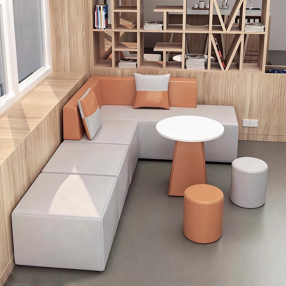 Creative Office Combination Sofa - Genuine Leather