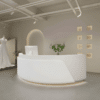 Curved Beauty Salon Bar Counter