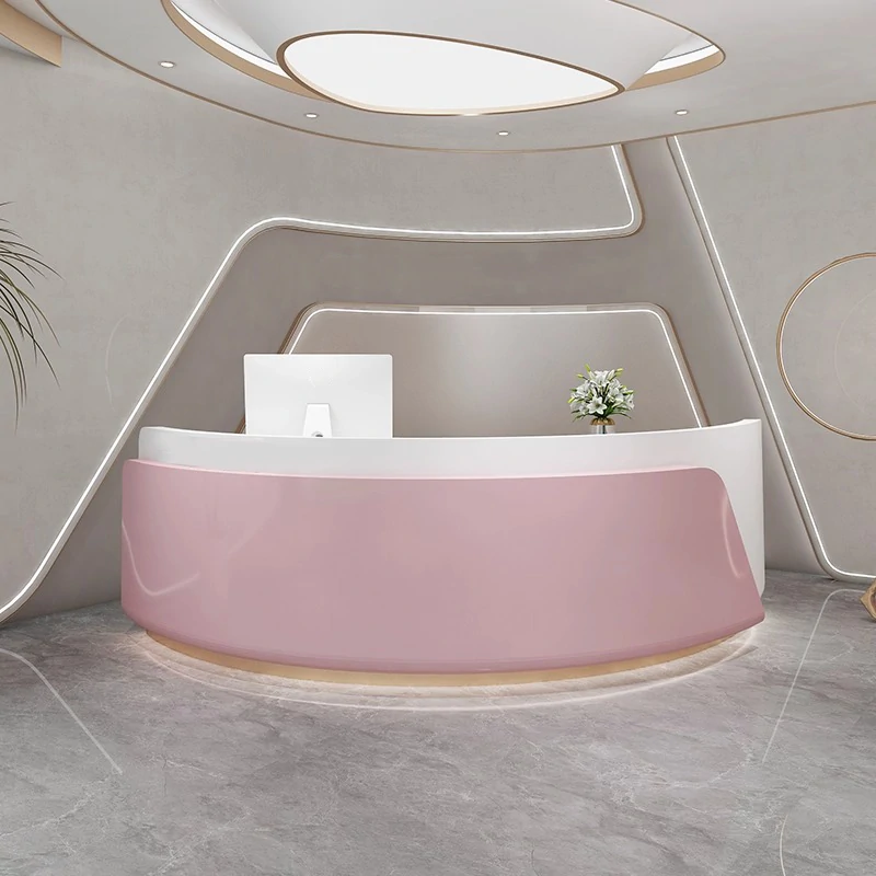 Curved Beauty Salon Bar Counter
