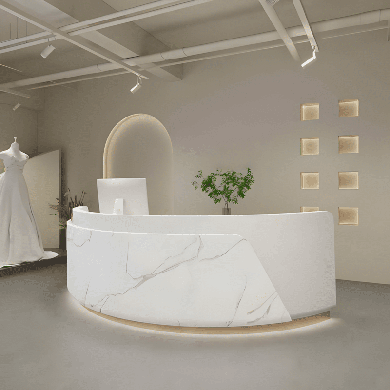 Curved Beauty Salon Bar Counter