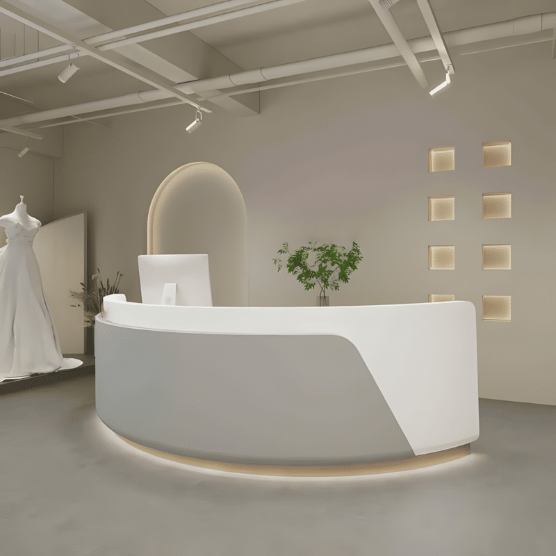 Curved Beauty Salon Bar Counter