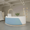 Curved Beauty Salon Bar Counter