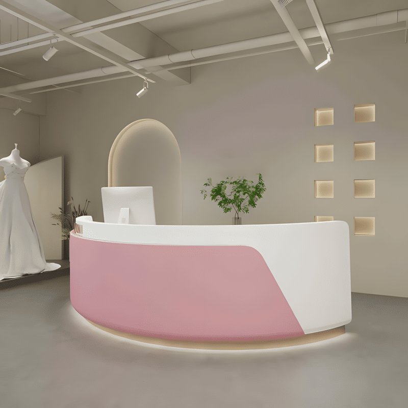 Curved Beauty Salon Bar Counter