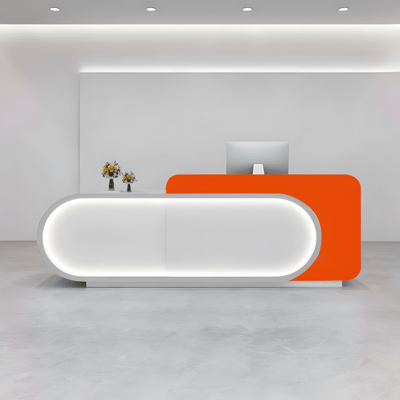 Curved Front Reception Desk - Stylish Cashier Solution