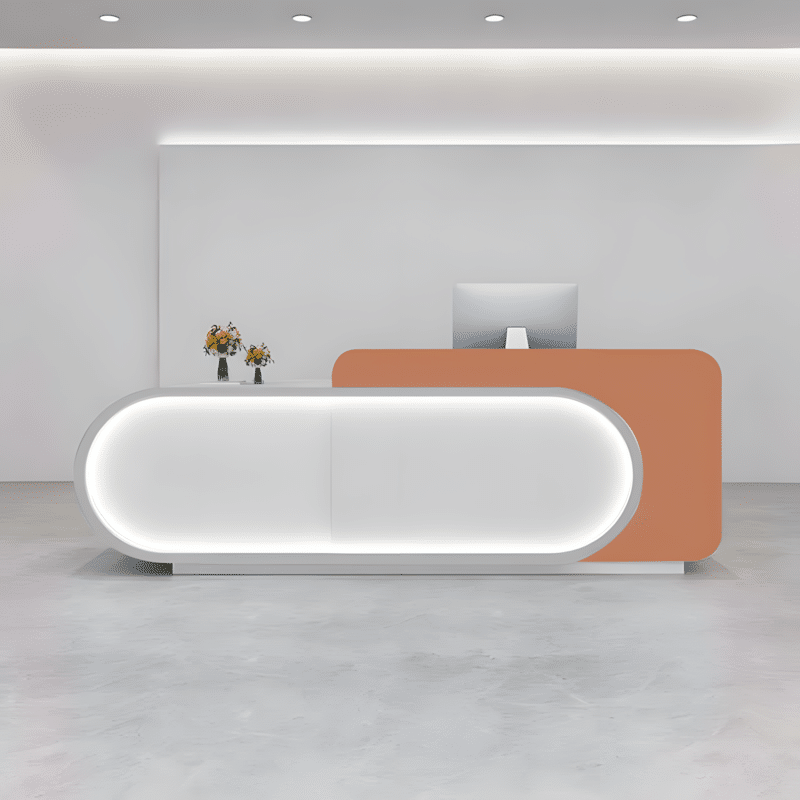 Curved Front Reception Desk - Stylish Cashier Solution