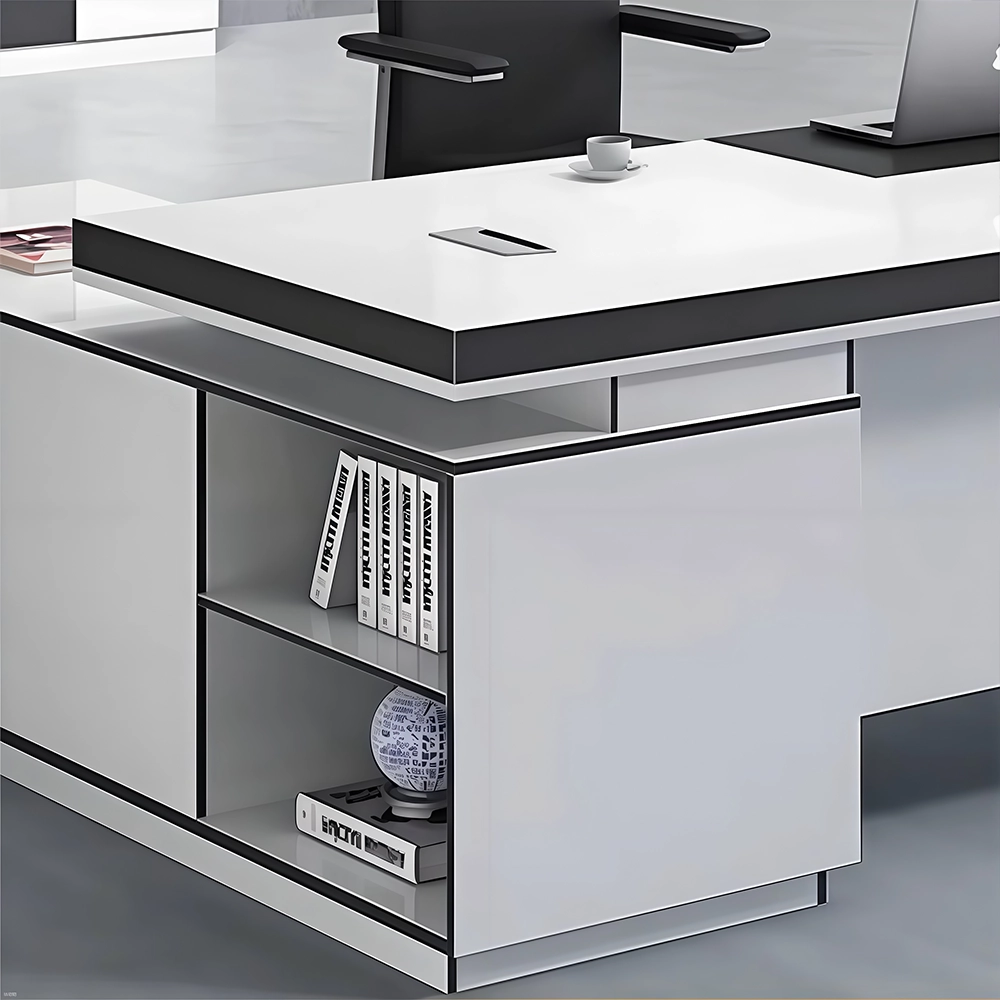 Modern and White Presidential Office Desk