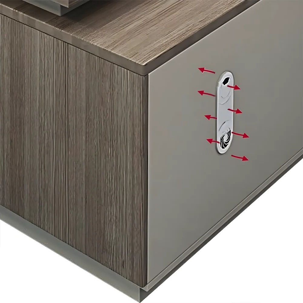 Minimalist Arc-Shaped CEO Desk - Maoters