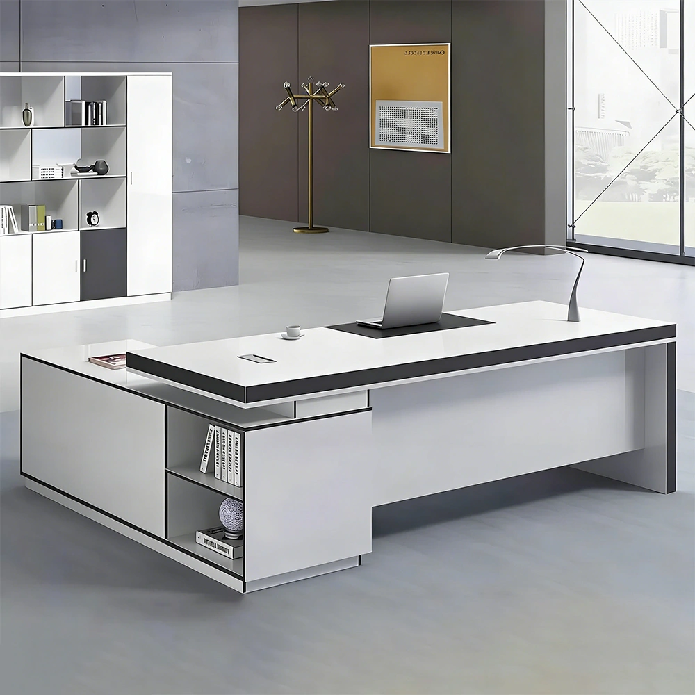 Modern and White Presidential Office Desk