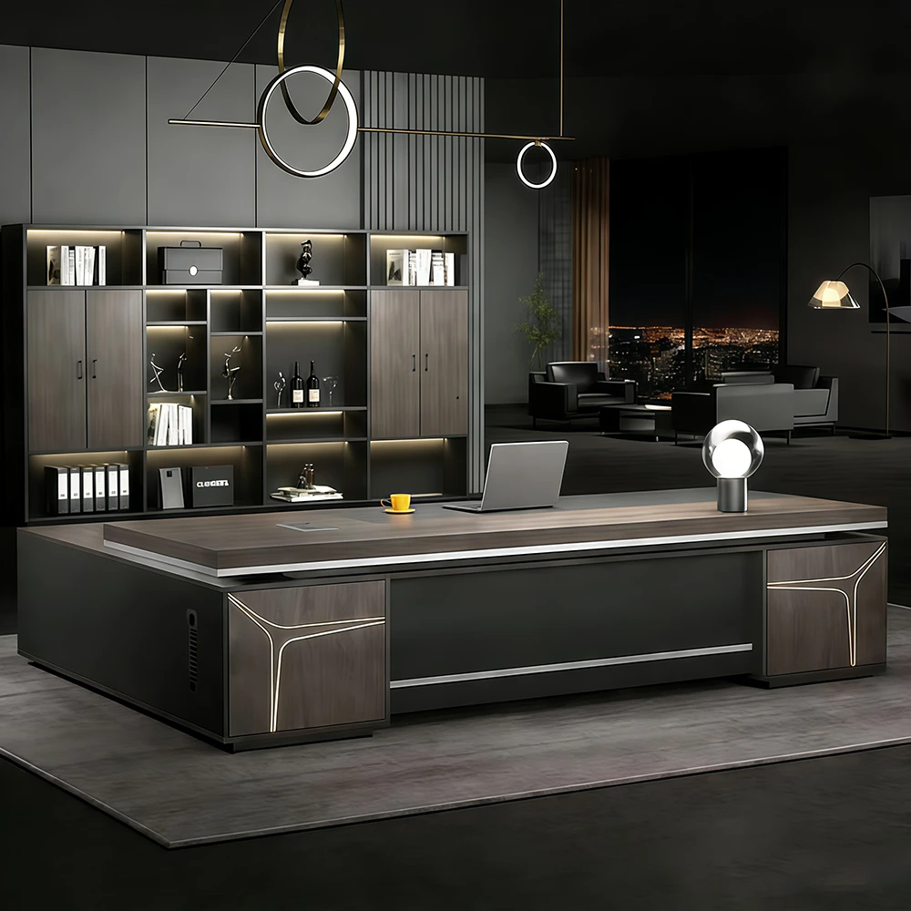 Dual-Drawer Executive Desk