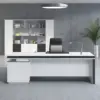 Modern and White Presidential Office Desk