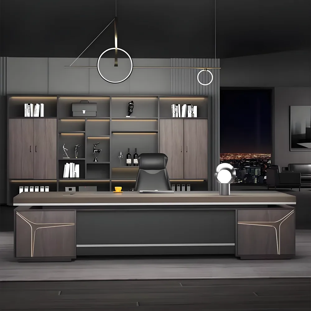 Dual-Drawer Executive Desk