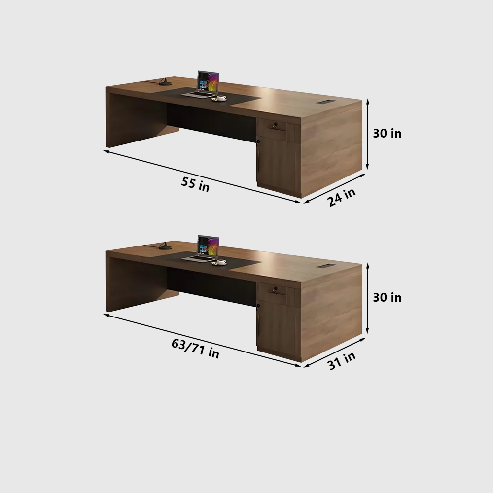 Minimalist Executive Office Desk and Chair