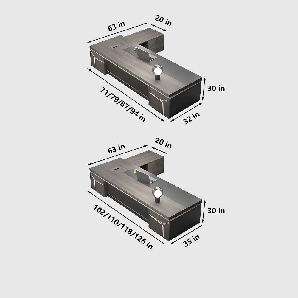 Dual-Drawer Executive Desk