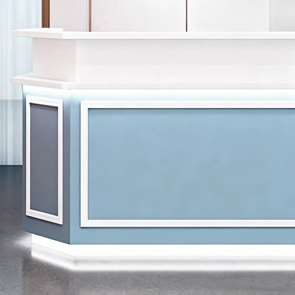 Rectangle Engineered Wood Reception Desk