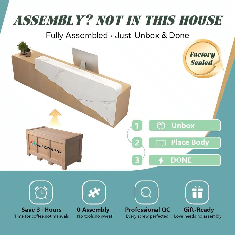 Elegant Front Desk Reception Counter