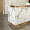 Elegant Marble Slab Counter for Beauty Salon & Bar
