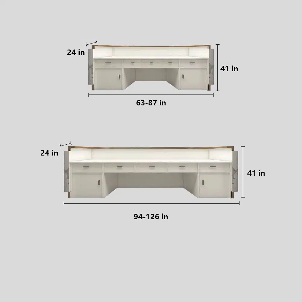 Elegant Marble Slab Counter for Beauty Salon & Bar