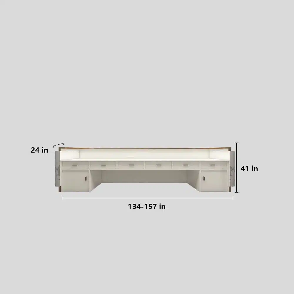 Elegant Marble Slab Counter for Beauty Salon & Bar