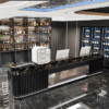 Elegant Marble Rock Slab Reception Desk
