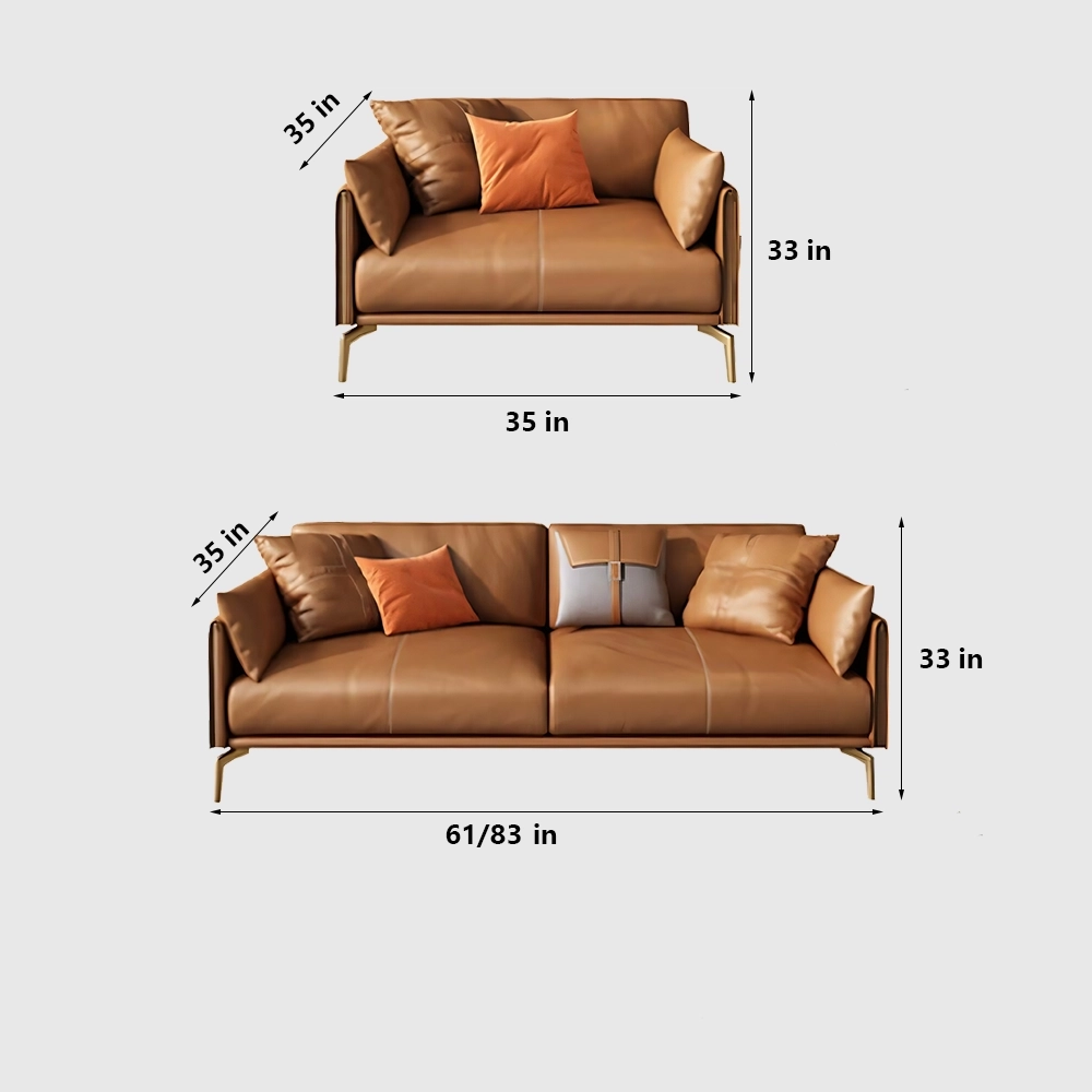 Genuine Leather Italian Style Luxury Sofa - Maoters