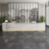 Imitation Marble Pattern Front Desk - Elegant Service Desk
