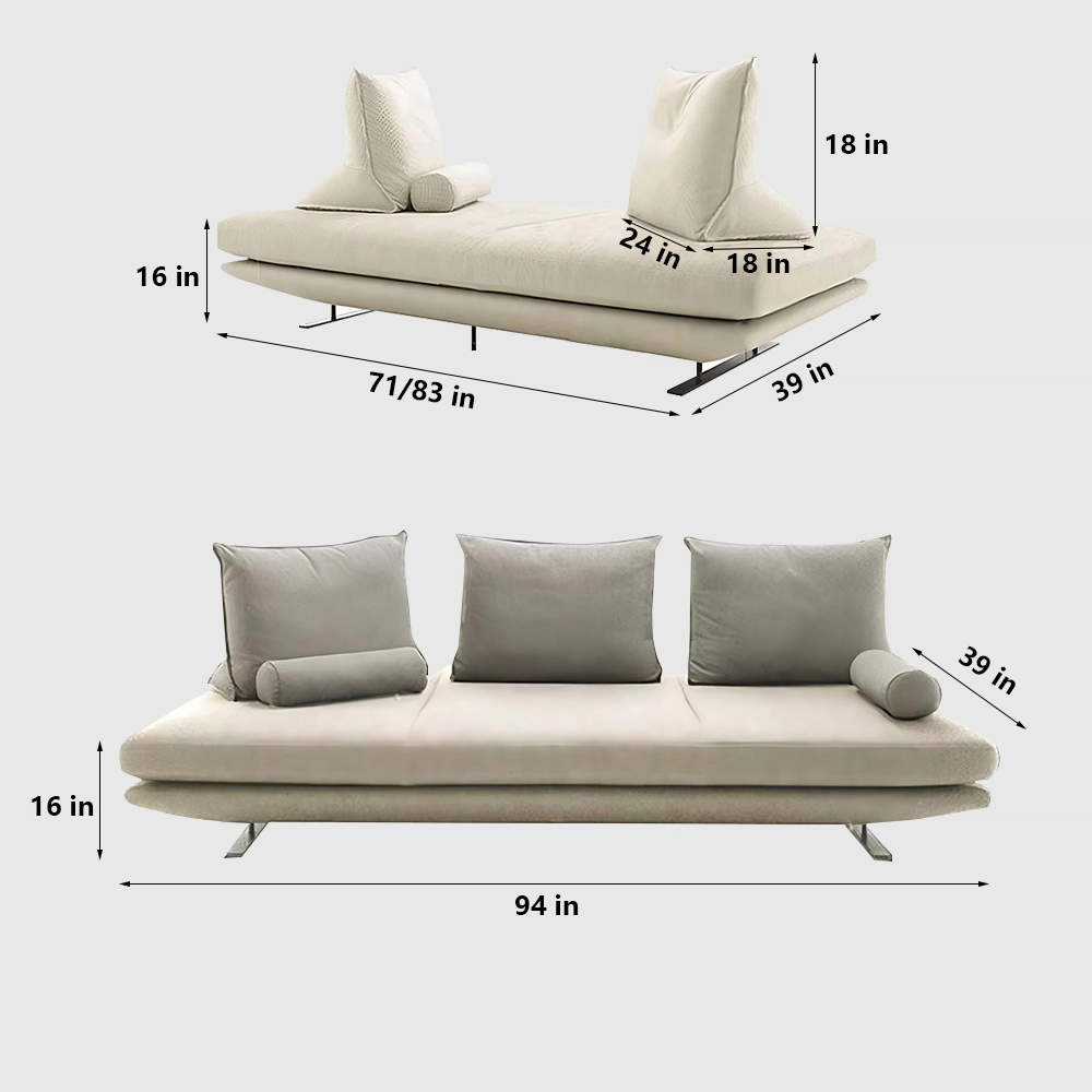Italian Minimalist Beige Sofa - Maoters