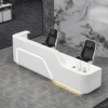 Lacquered Curved Company Reception Desk