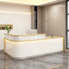 Laminate Reception Desk with Filing Cabinet