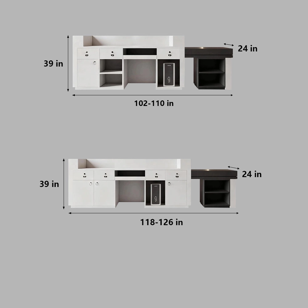Large Storage Space Entrance Reception Desk - Maoters