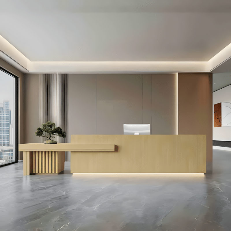 Large Storage Space Entrance Reception Desk - Maoters