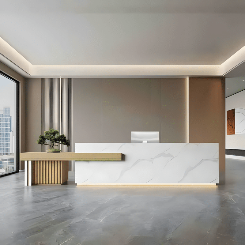 Large Storage Space Entrance Reception Desk - Maoters
