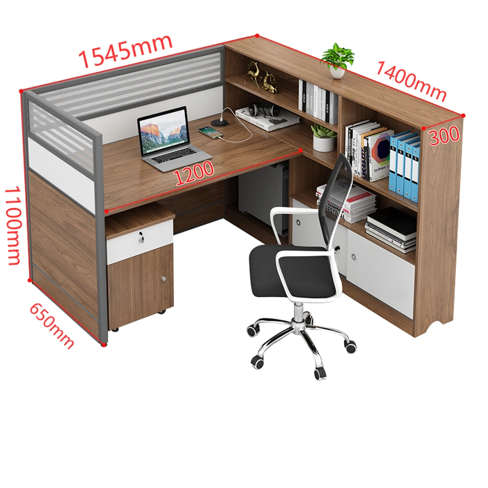 Modern Simple Partitioned Multiperson Staff Desk - Maoters