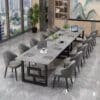 Elegant Nordic-Style Marble Conference Table