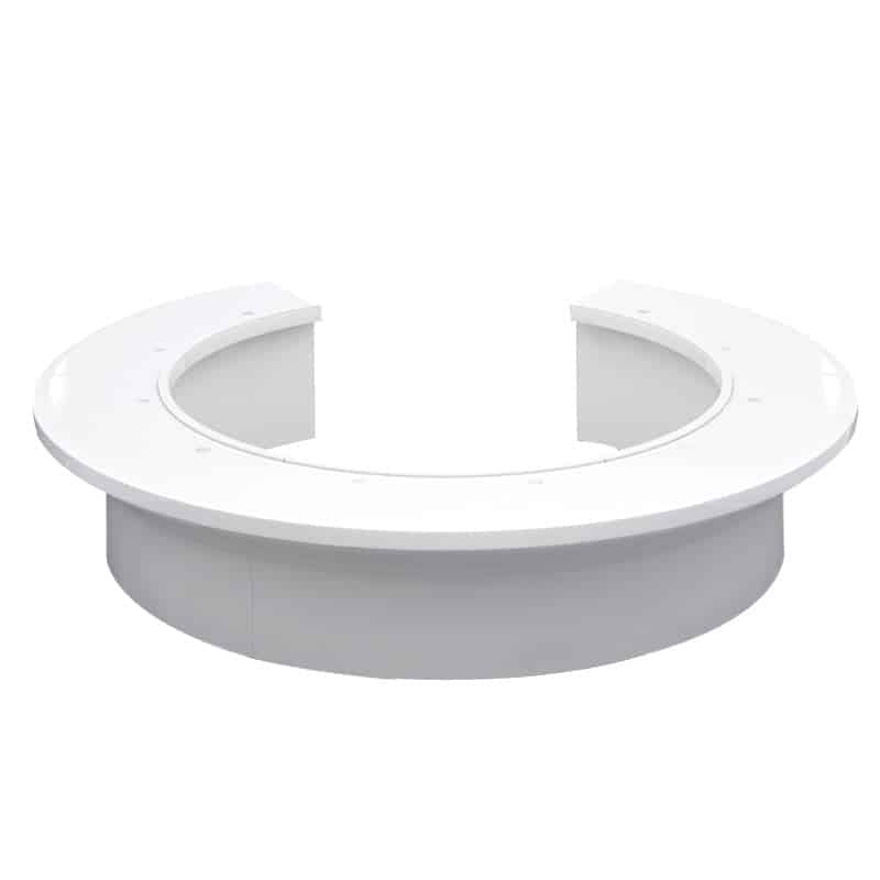 Creative Painted Round Conference Table - White