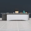Executive Desk with 3 Drawers - Rounded Corners Design