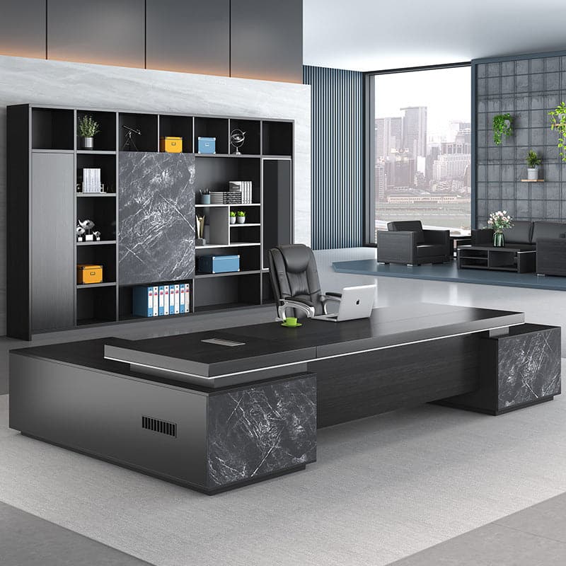 Executive L Shaped Desk with Storage