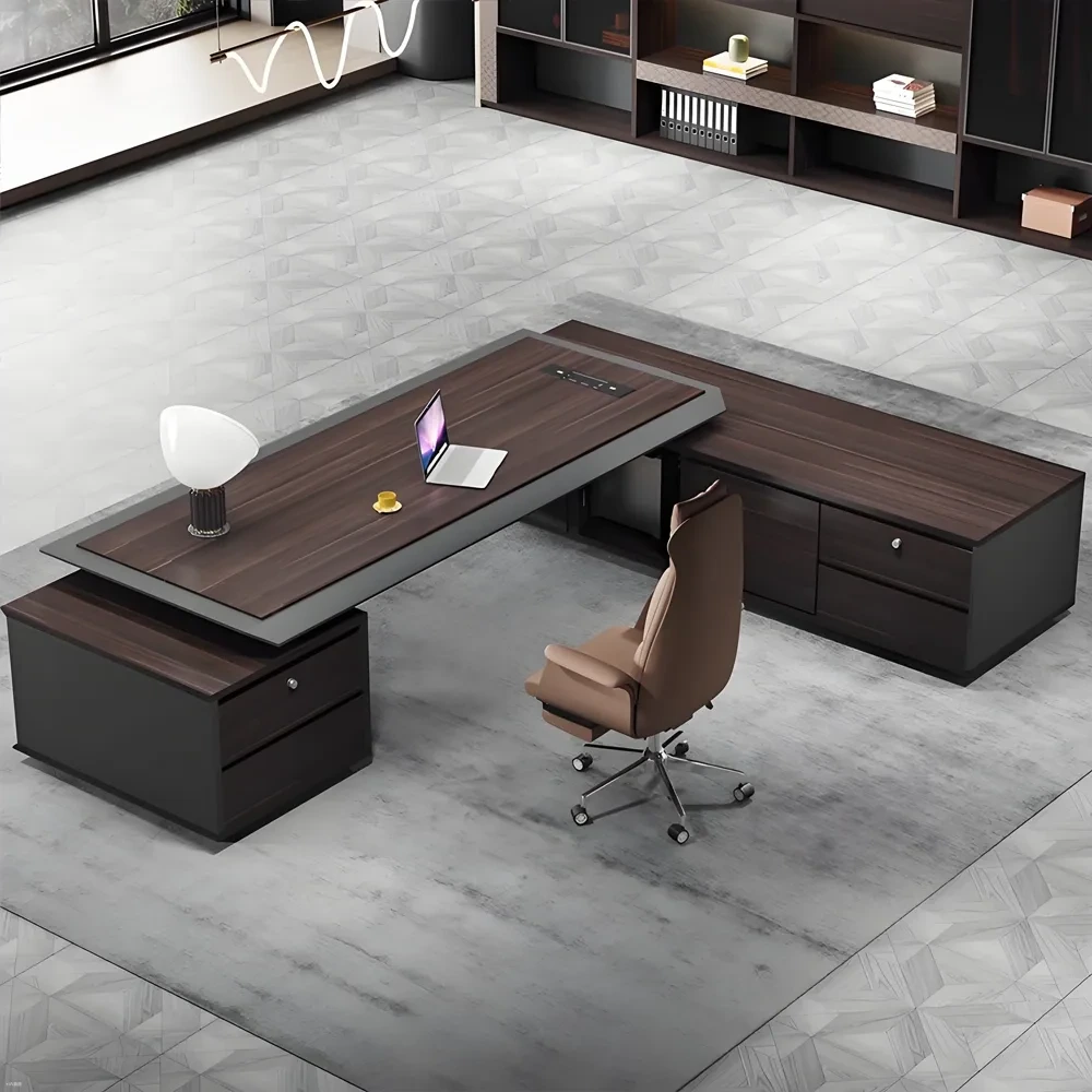 Modern Baking Lacquer Large Desk Chairman Furniture