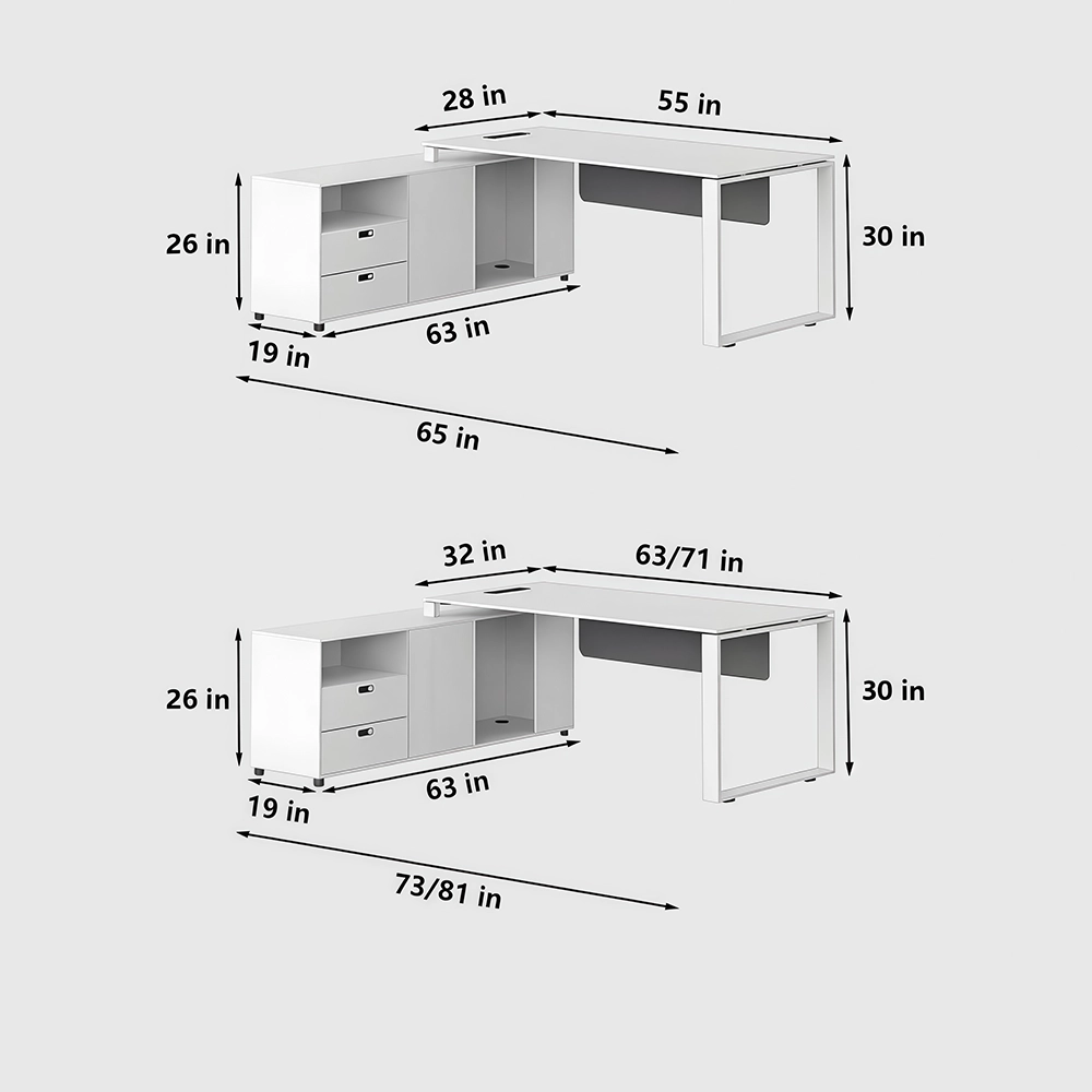 Modern Executive Office Desk - Simple & Large